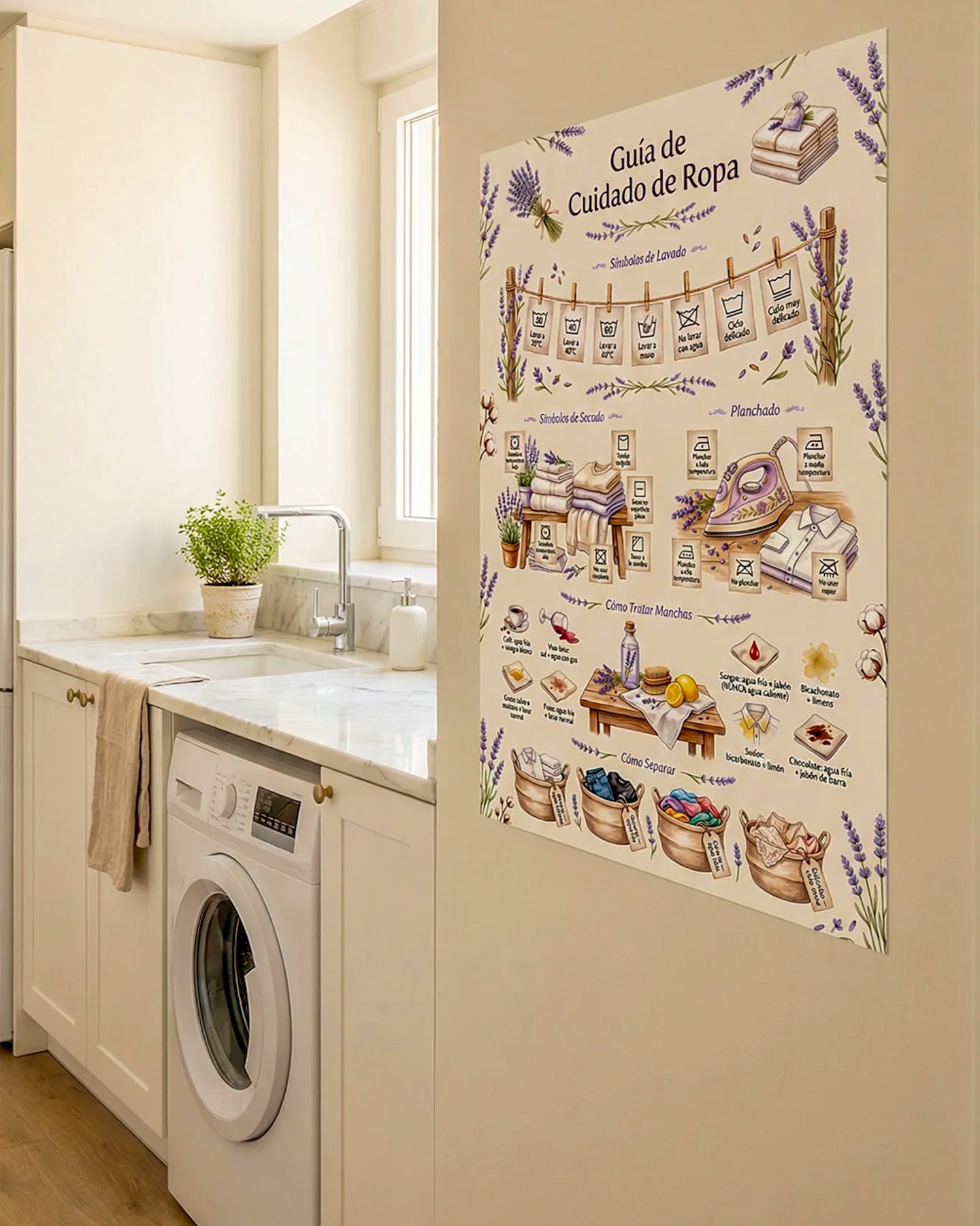 Guía de Cuidado de Ropa – Mural de Lavandería