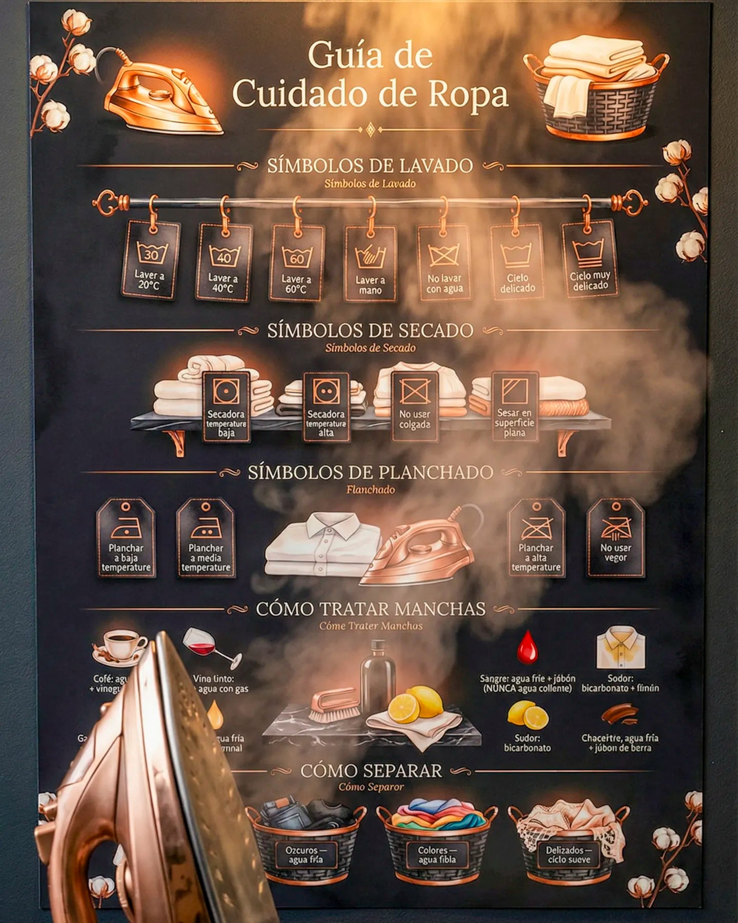 Guía de Cuidado de Ropa – Mural de Lavandería