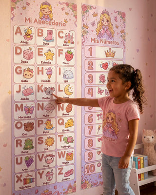 Mi Abecedario y Mis Números – Mural Educativo para Niñas
