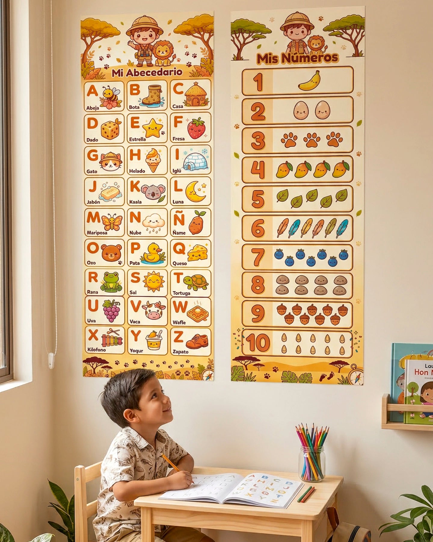 Mi Abecedario y Mis Números – Mural Educativo para Niños
