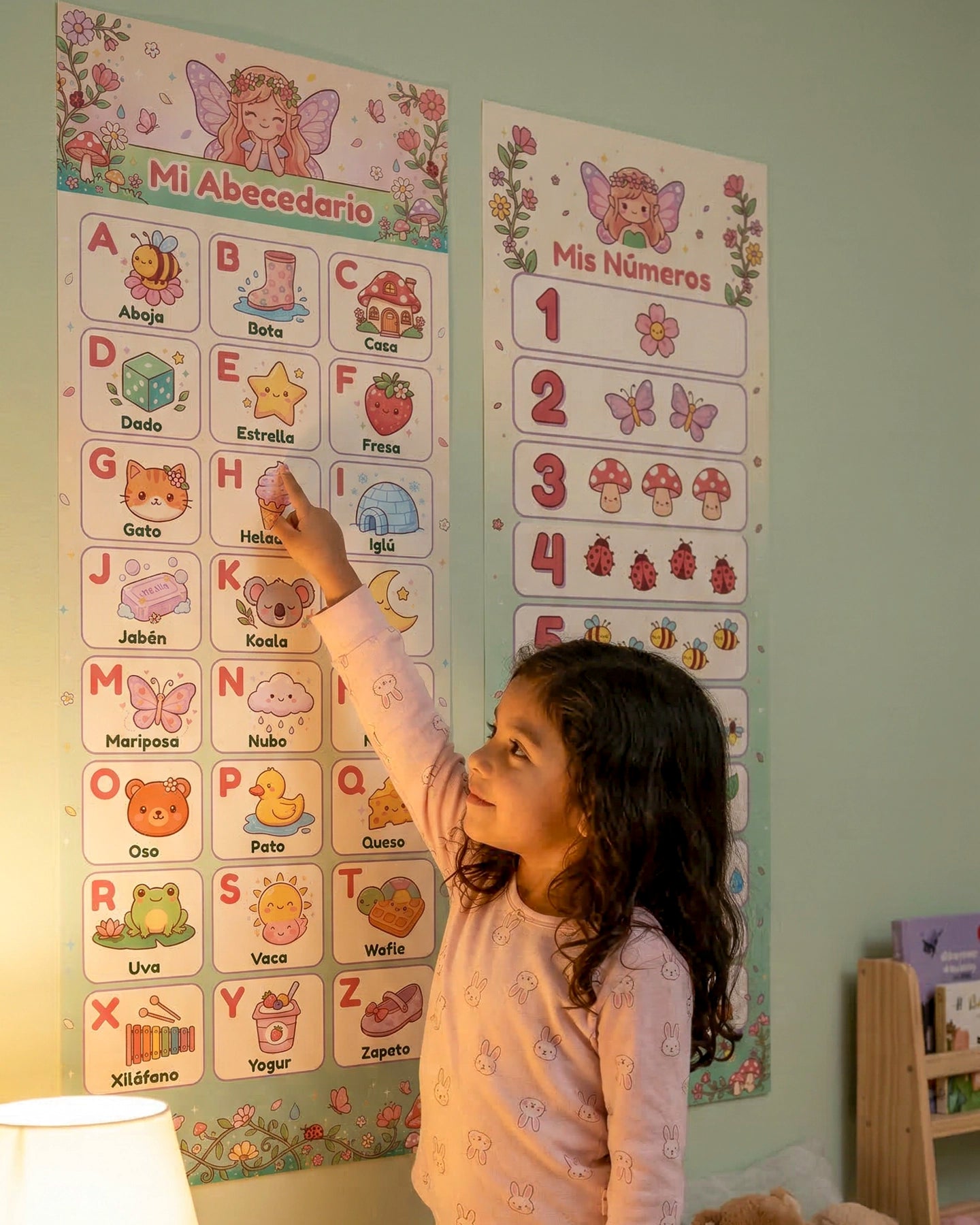 Mi Abecedario y Mis Números – Mural Educativo para Niñas