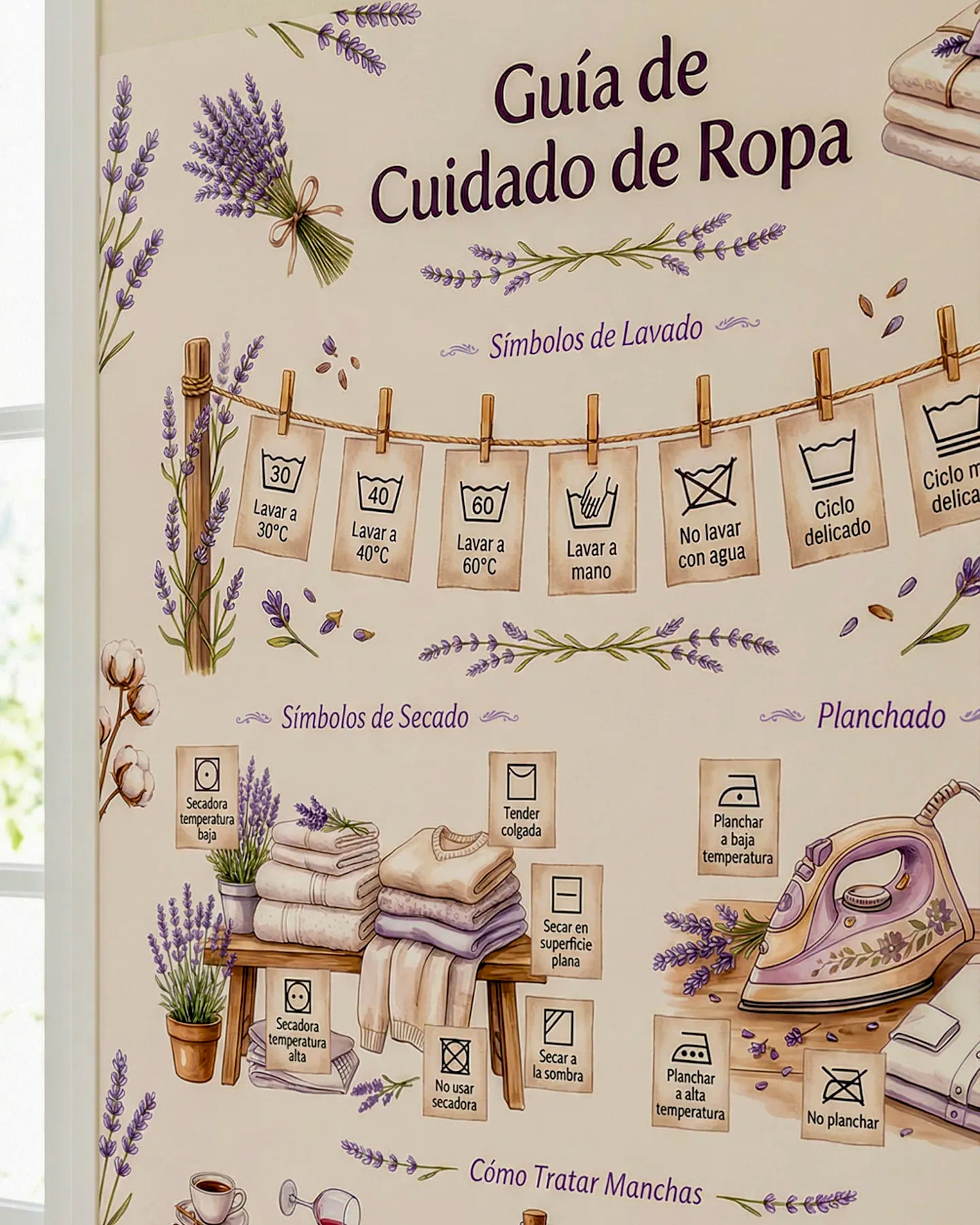 Guía de Cuidado de Ropa – Mural de Lavandería