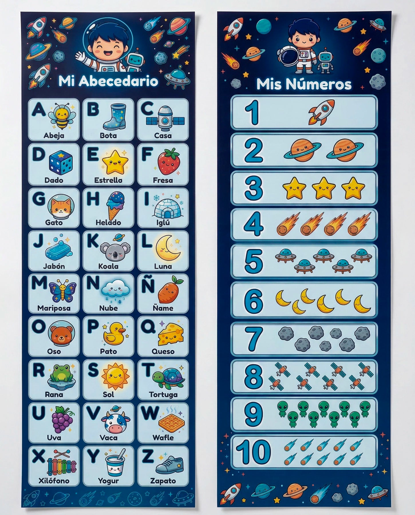 Mi Abecedario y Mis Números – Mural Educativo para Niños