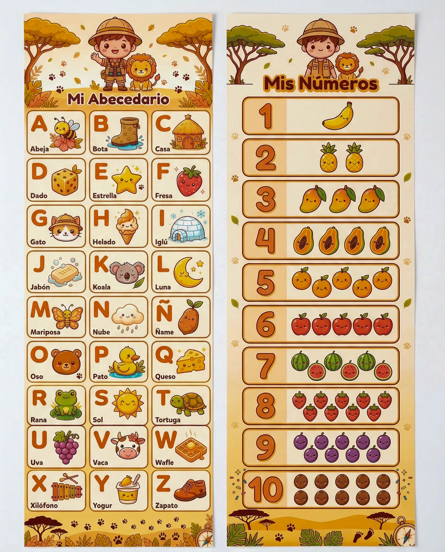 Mi Abecedario y Mis Números – Mural Educativo para Niños
