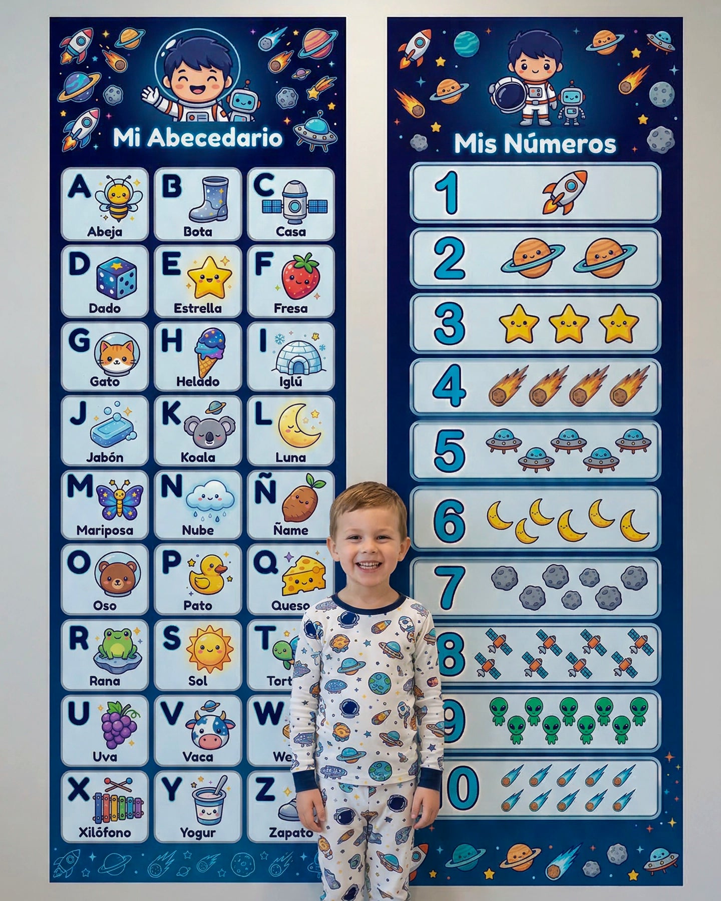 Mi Abecedario y Mis Números – Mural Educativo para Niños