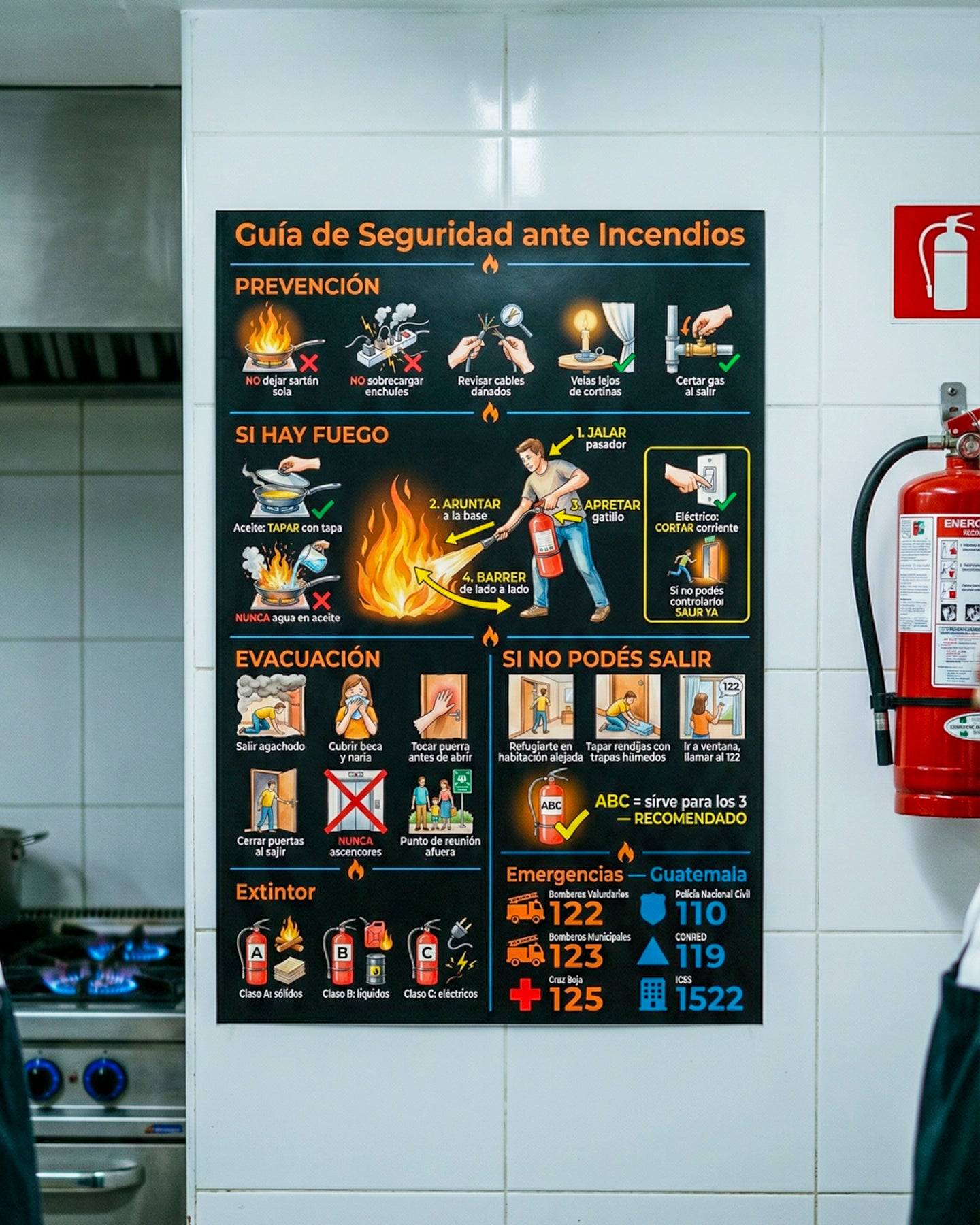 Guía de Seguridad ante Incendios – Mural de Emergencia