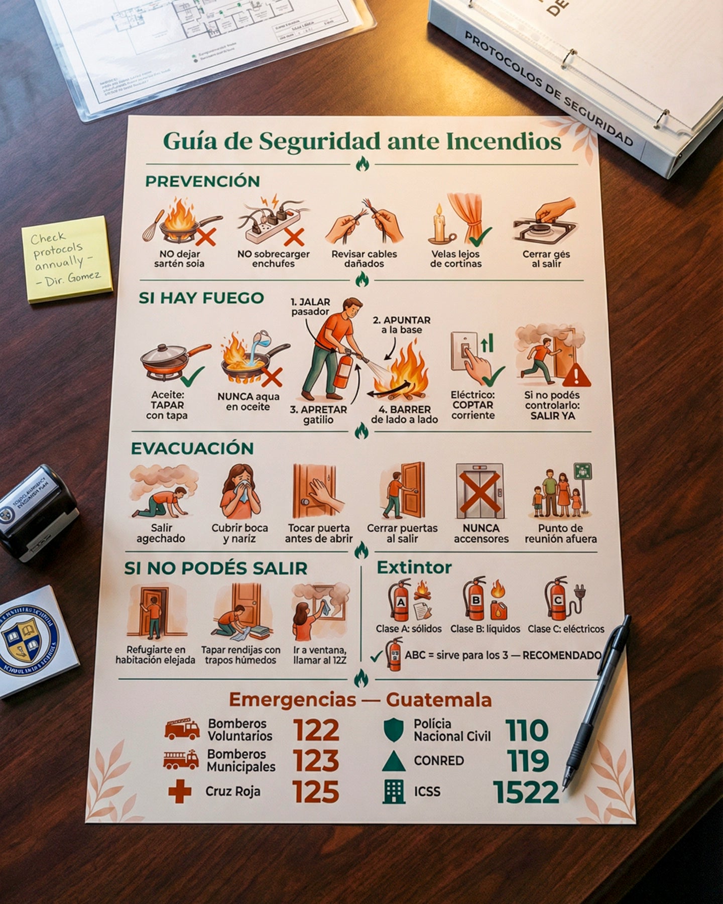 Guía de Seguridad ante Incendios – Mural de Emergencia