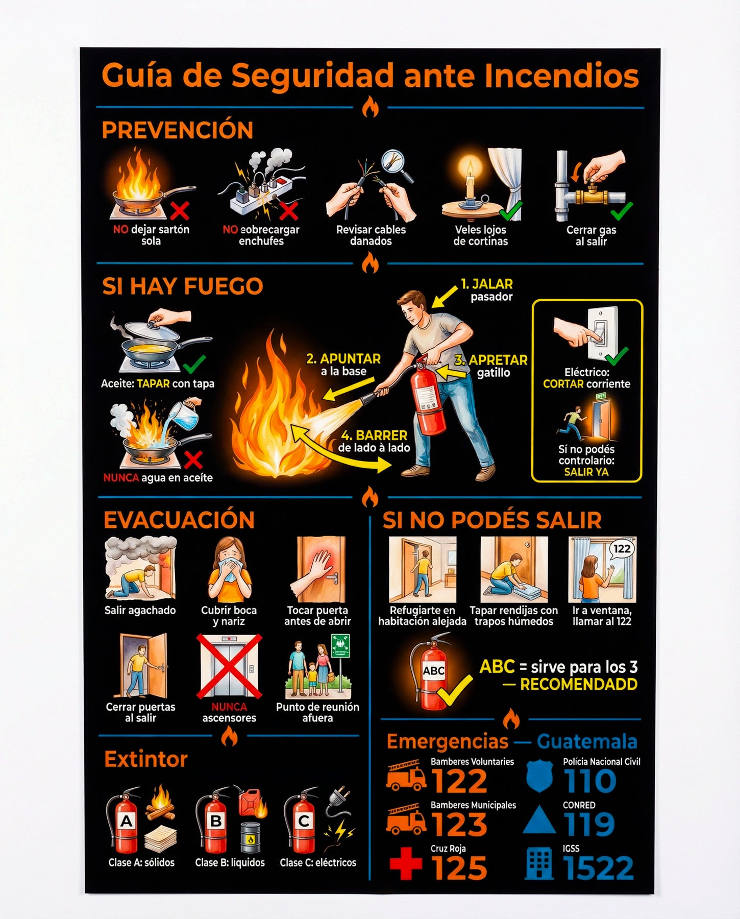 Guía de Seguridad ante Incendios – Mural de Emergencia