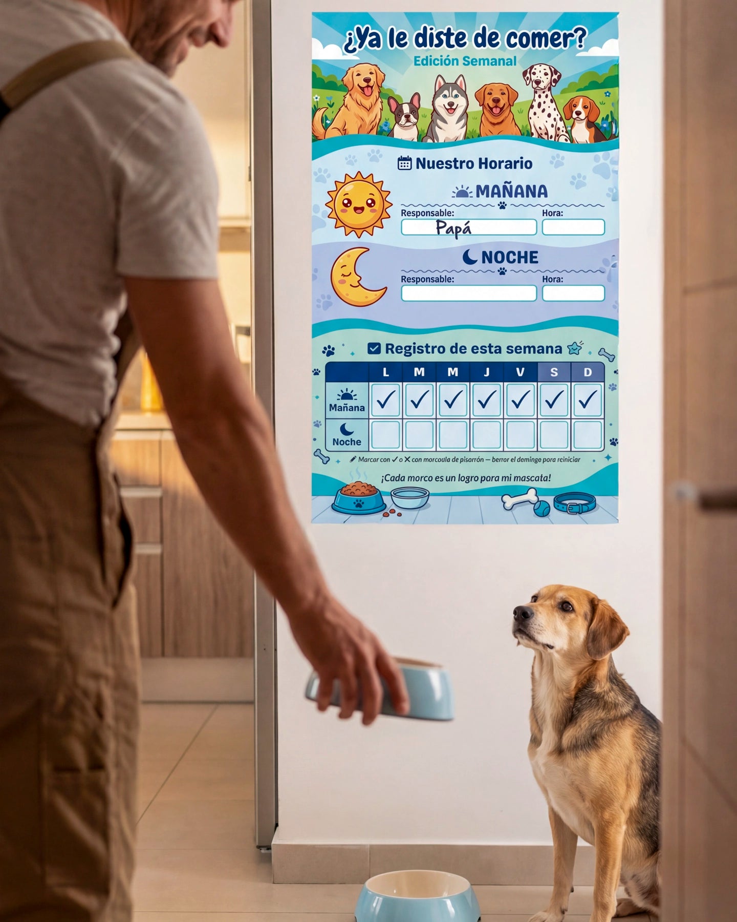 ¿Ya le diste de comer? – Horario Semanal para Perros