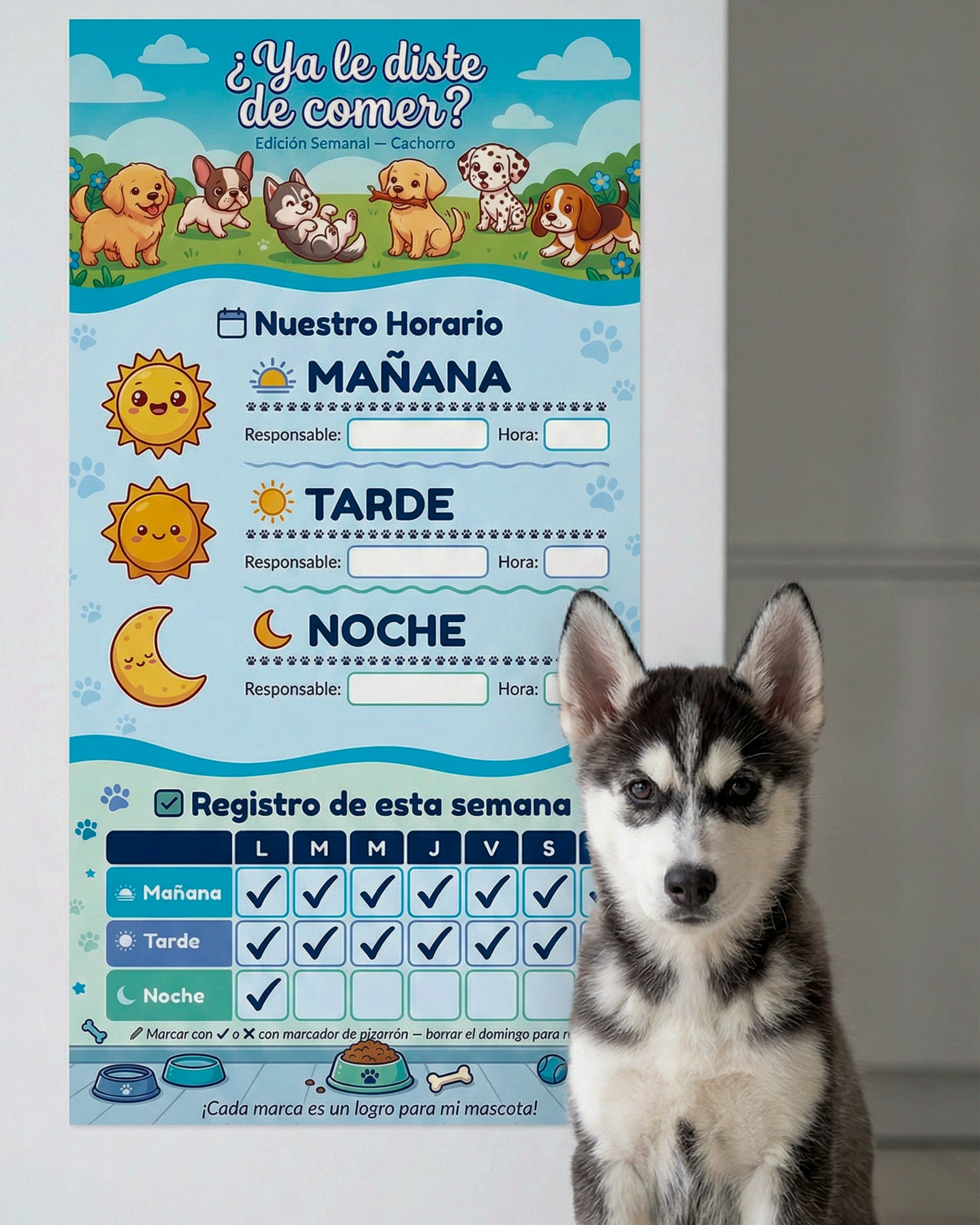¿Ya le diste de comer? – Horario Semanal para Perros