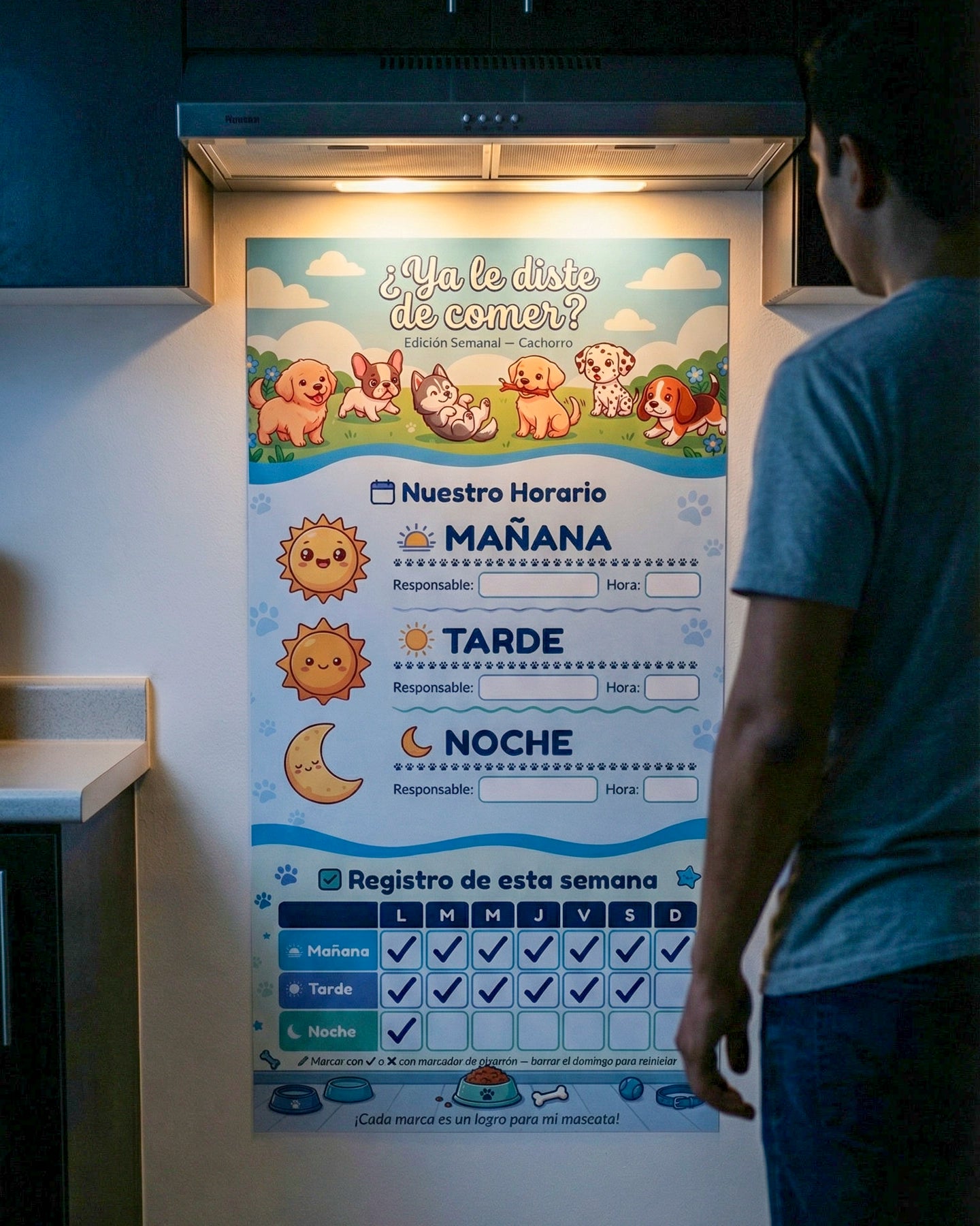 ¿Ya le diste de comer? – Horario Semanal para Perros
