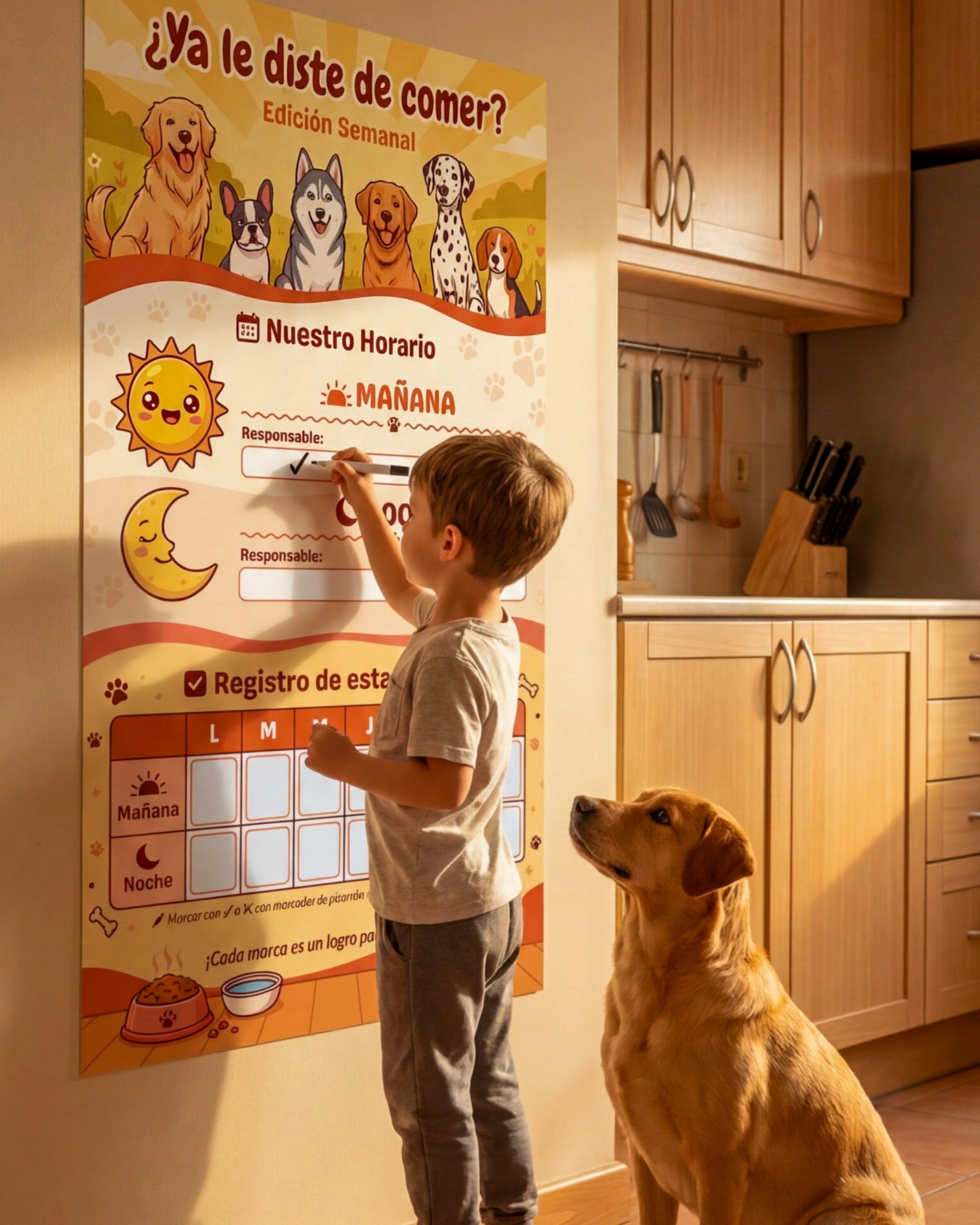 ¿Ya le diste de comer? – Horario Semanal para Perros