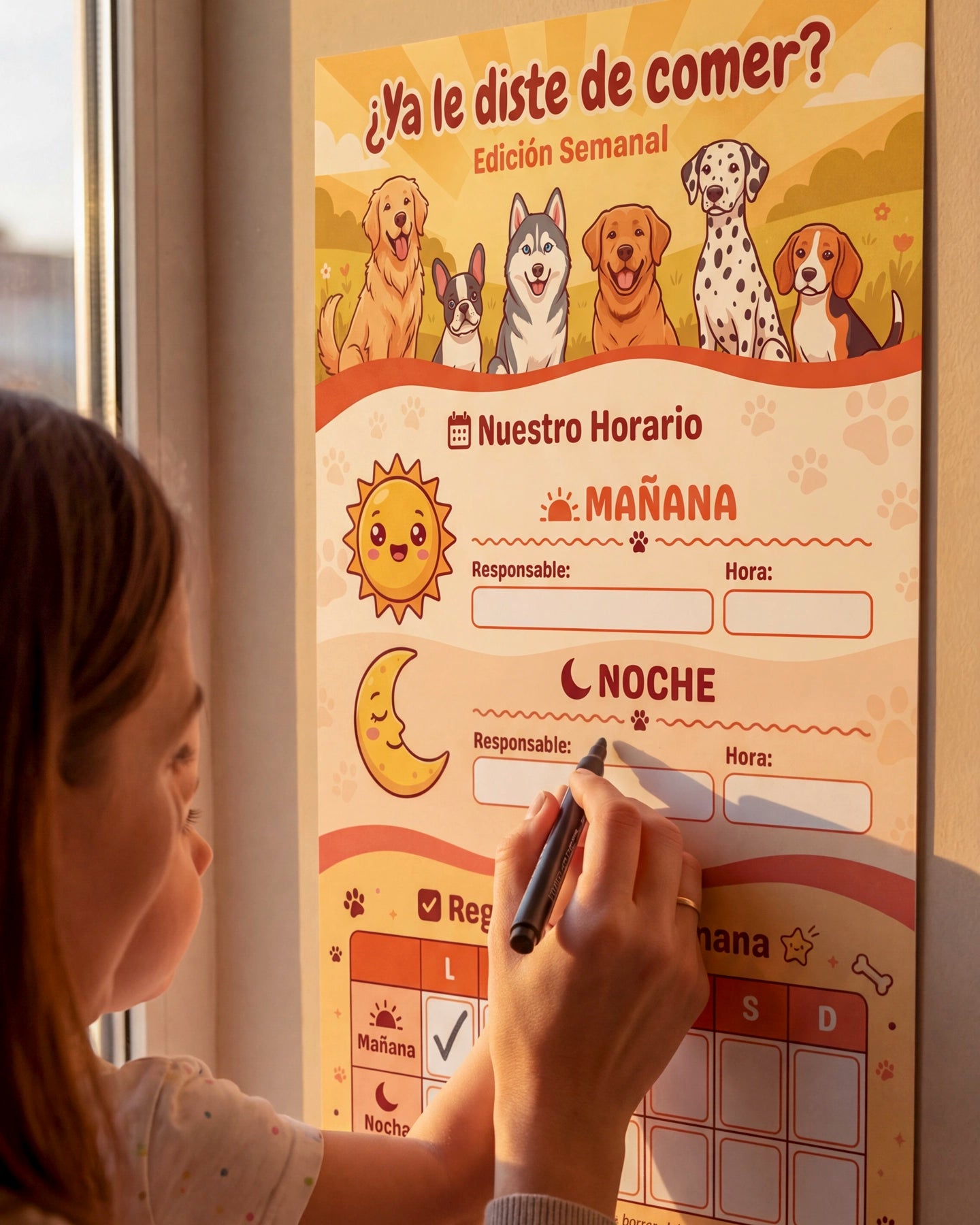 ¿Ya le diste de comer? – Horario Semanal para Perros