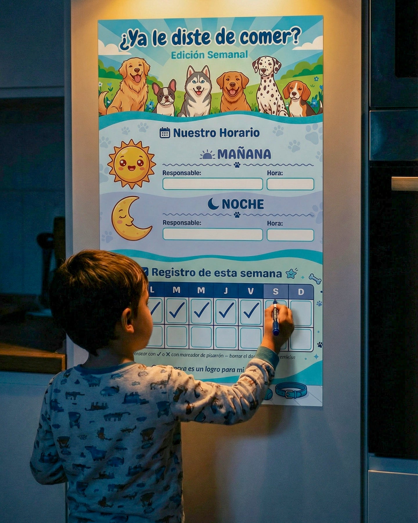 ¿Ya le diste de comer? – Horario Semanal para Perros