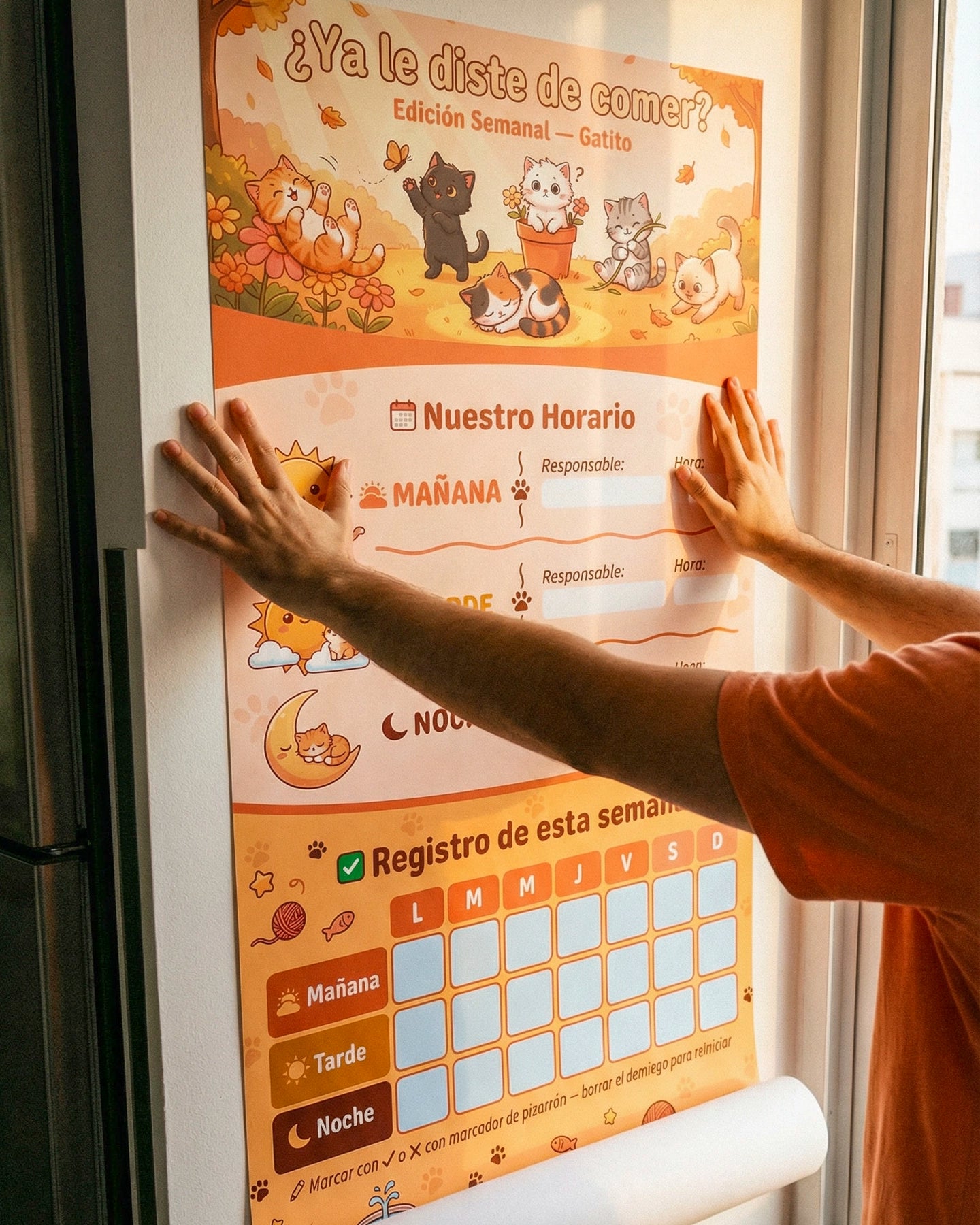 ¿Ya le diste de comer? – Horario Semanal para Gatos