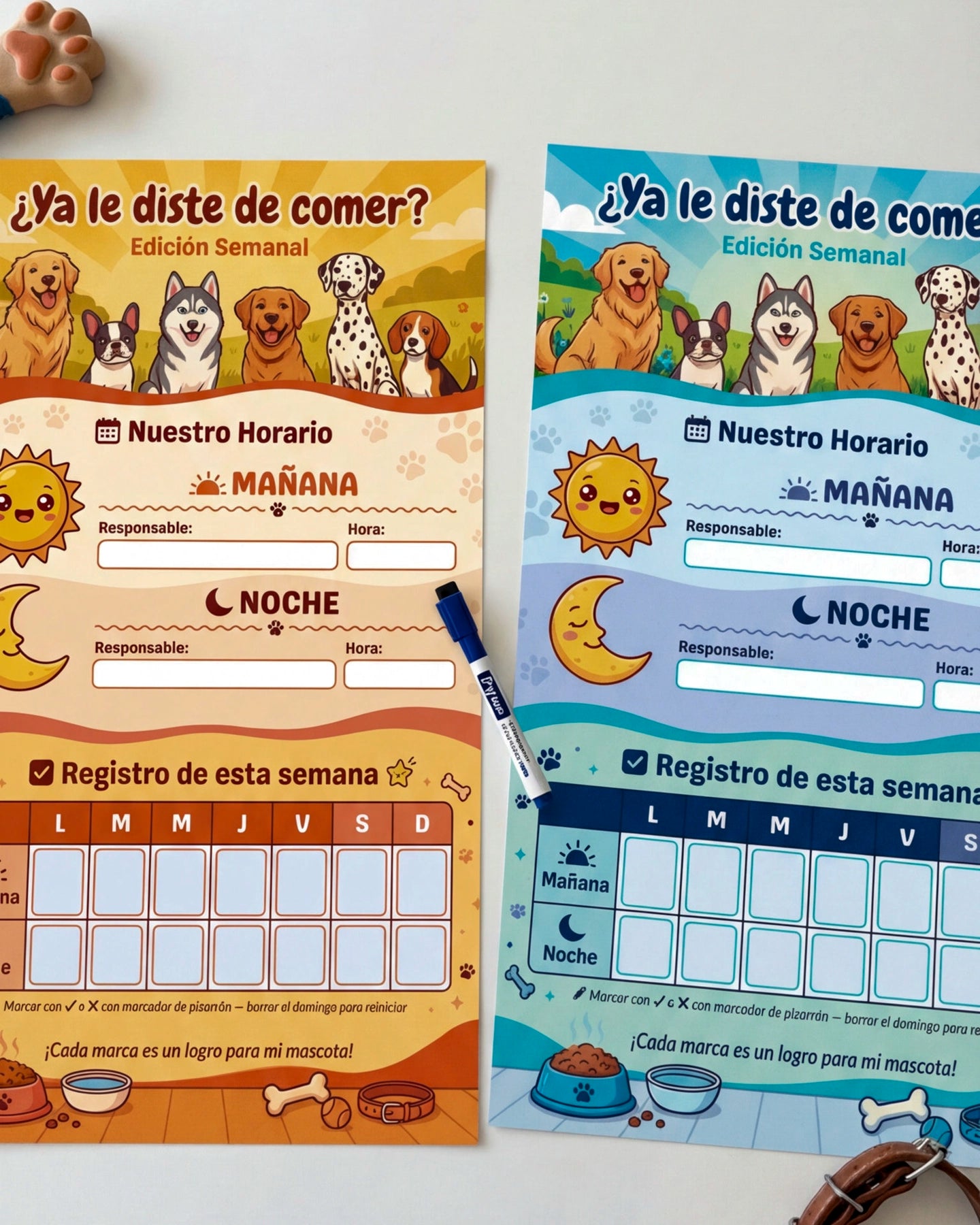 ¿Ya le diste de comer? – Horario Semanal para Perros