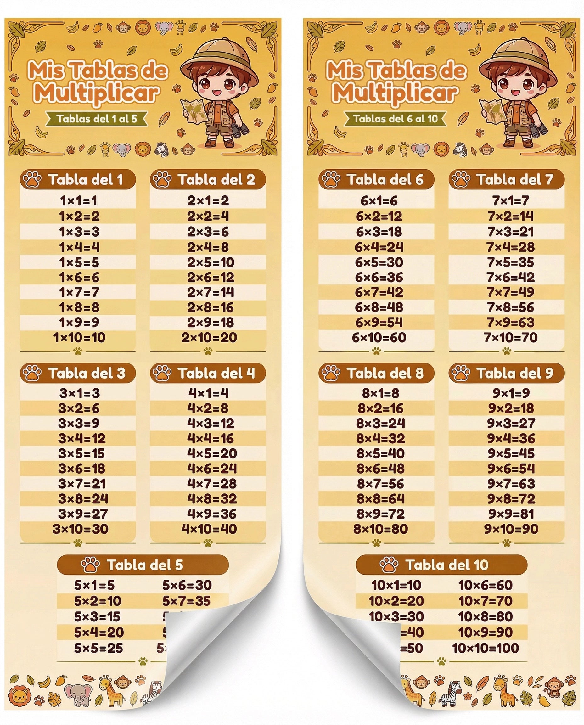 Mis Tablas de Multiplicar – Mural Educativo para Niños