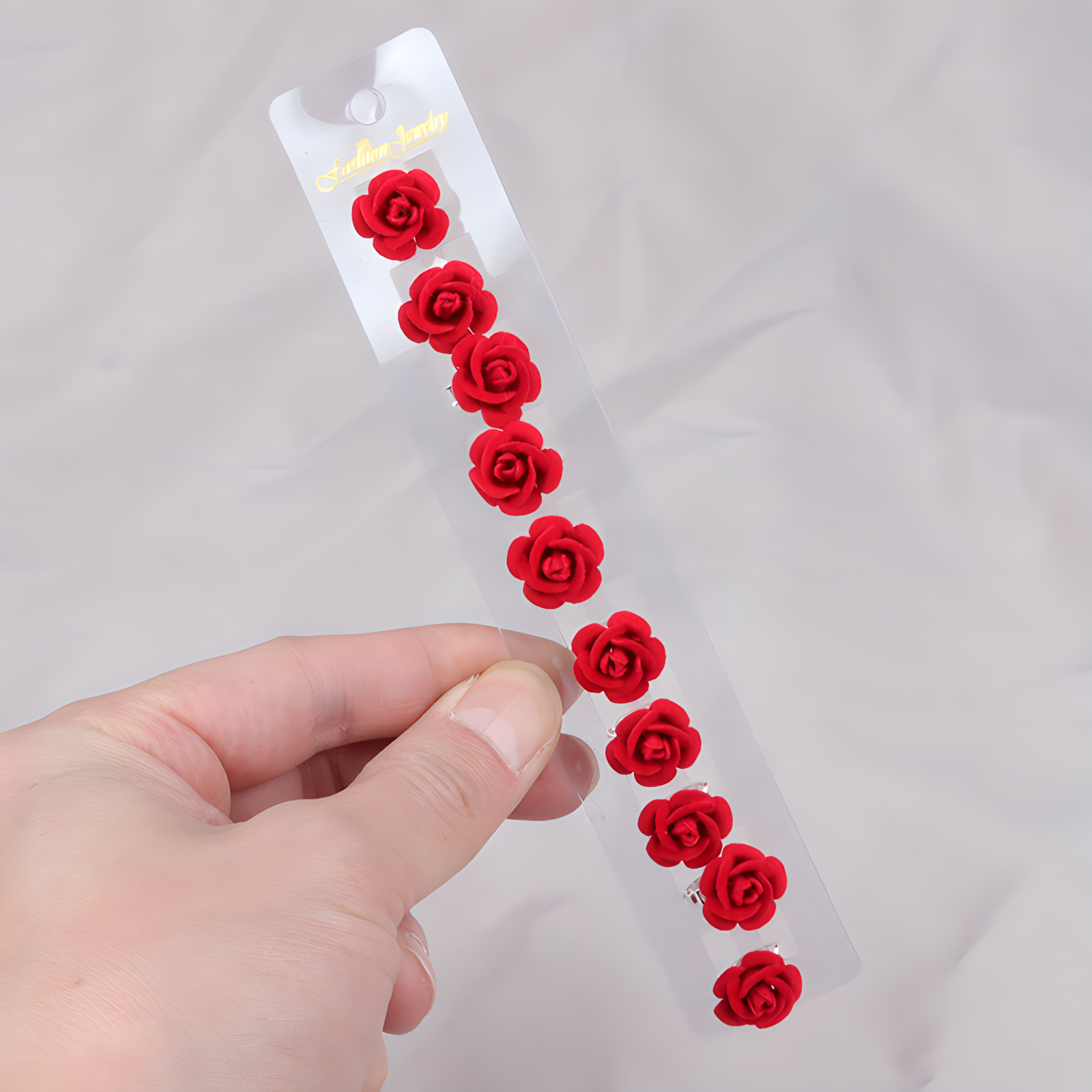 Set de 10 Ganchitos Rosas